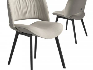 NICE Leather chair And HOMEY Square table 3D Model