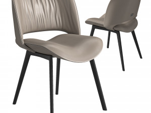 NICE Leather chair And HOMEY Square table 3D Модель