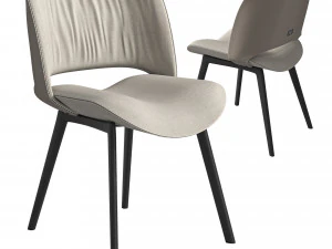 NICE Leather chair And HOMEY Square table 3D Model
