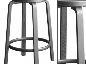 Artek Bar Stool 64 Black 3D Модель