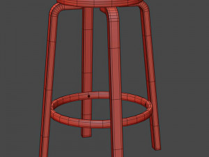 Artek Bar Stool 64 Black 3D Модель
