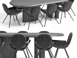 Cadeira Youpi e Mesa Padiglioni By Bonaldo Modelo 3D