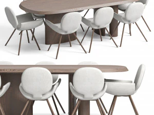 Cadeira Youpi e Mesa Padiglioni By Bonaldo Modelo 3D