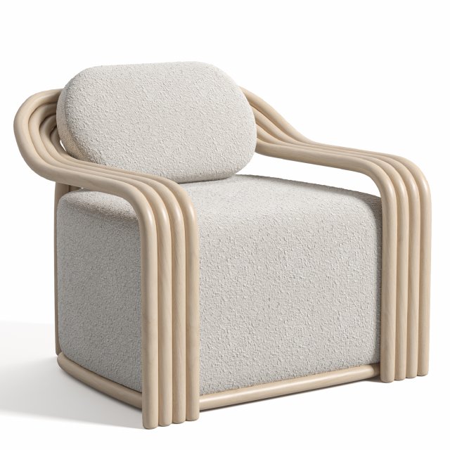 Claude Armchair 3D Model .c4d .max .obj .3ds .fbx .stl .blend