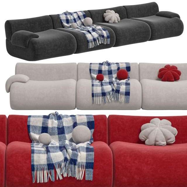 Modular Sofa And Armchair Jardan Furneture Lemmy Model 3D .c4d .max .obj .3ds .fbx .stl .blend 