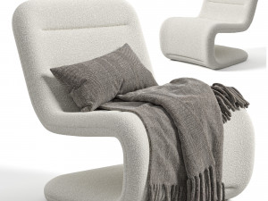 Fauteuil bouclette Wilson 3D Model