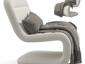 Fauteuil bouclette Wilson 3D Model