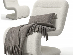 Fauteuil bouclette Wilson 3D Model