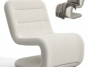 Fauteuil bouclette Wilson 3D Model