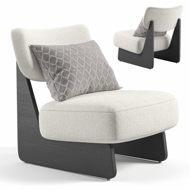 Solange Performance Boucl Chair Model 3D .c4d .max .obj .3ds .fbx .stl .blend 