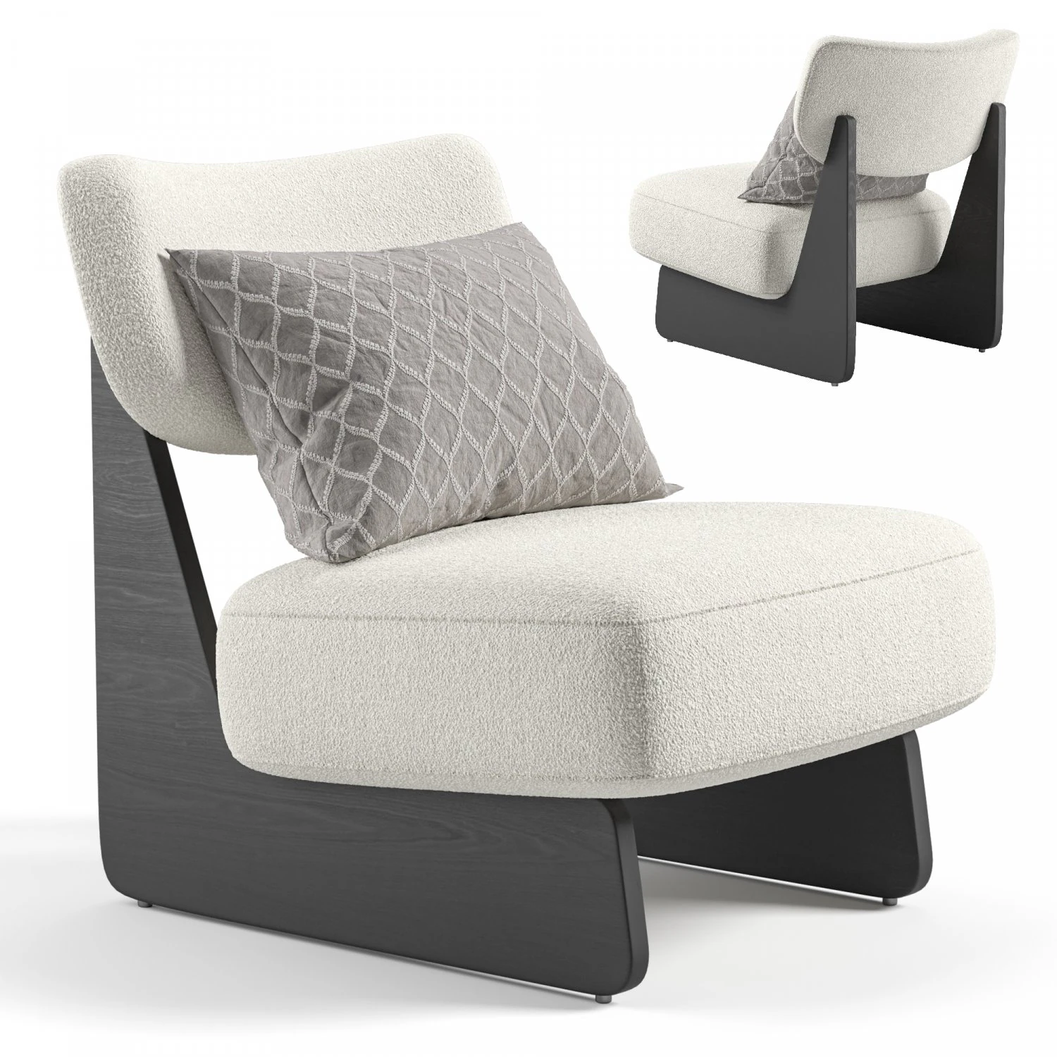 Solange Performance Boucl Chair 3D Model .c4d .max .obj .3ds .fbx .stl .blend