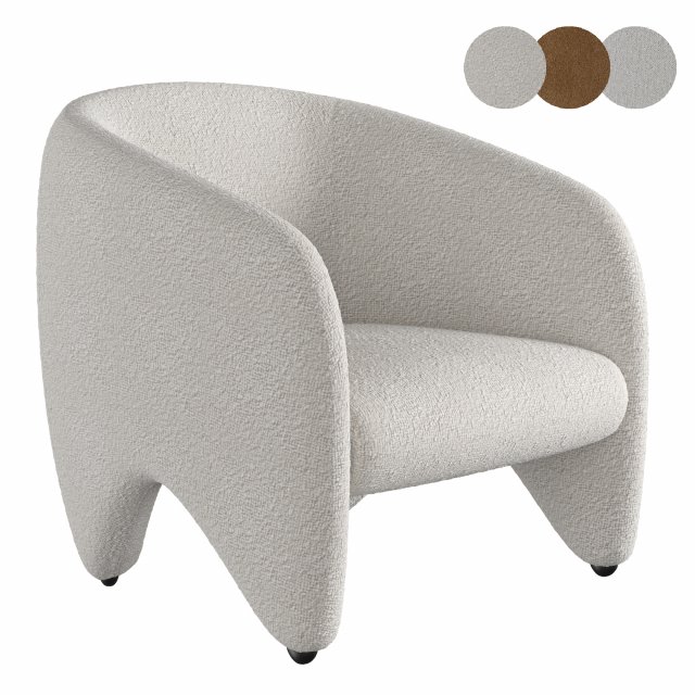 Yuzu Armchair By Arflex 3D 모델 .c4d .max .obj .3ds .fbx .stl .blend 