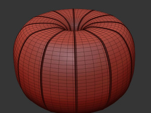 MANDARINA Round garden pouf 3D Model