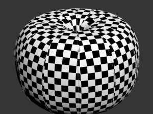 MANDARINA Round garden pouf 3D Model