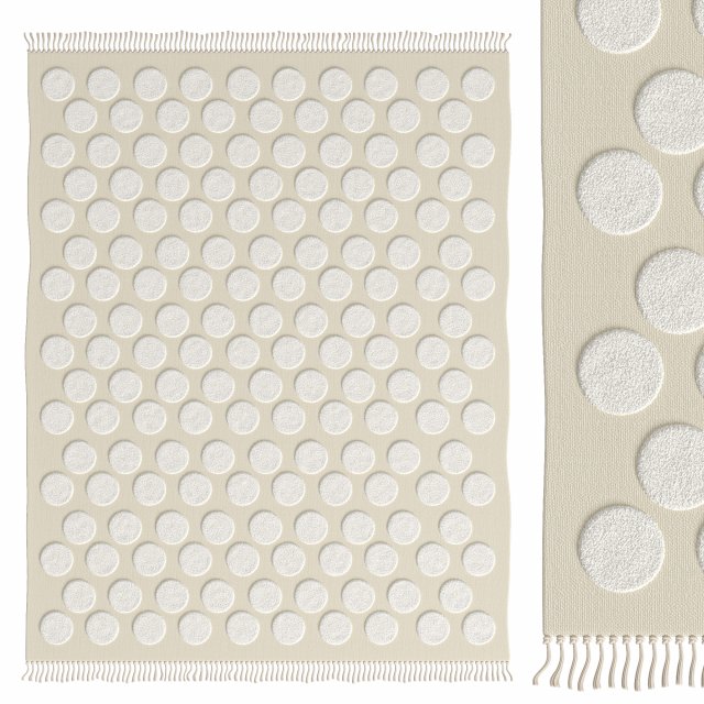 Circles Hilo Tufted Rug Modello 3D .c4d .max .obj .3ds .fbx .stl .blend 