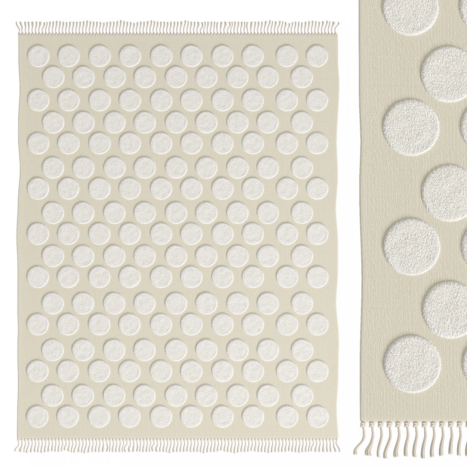 Circles Hilo Tufted Rug 3D Model .c4d .max .obj .3ds .fbx .stl .blend 