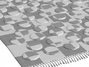 Circles Hilo Tufted Rug Modello 3D