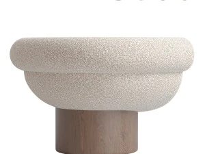 Armchair Bowl Wood Optio Total Fabric Option 3D Model