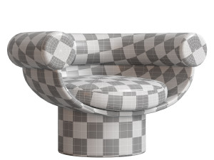 Armchair Bowl Wood Optio Total Fabric Option 3D-Modell