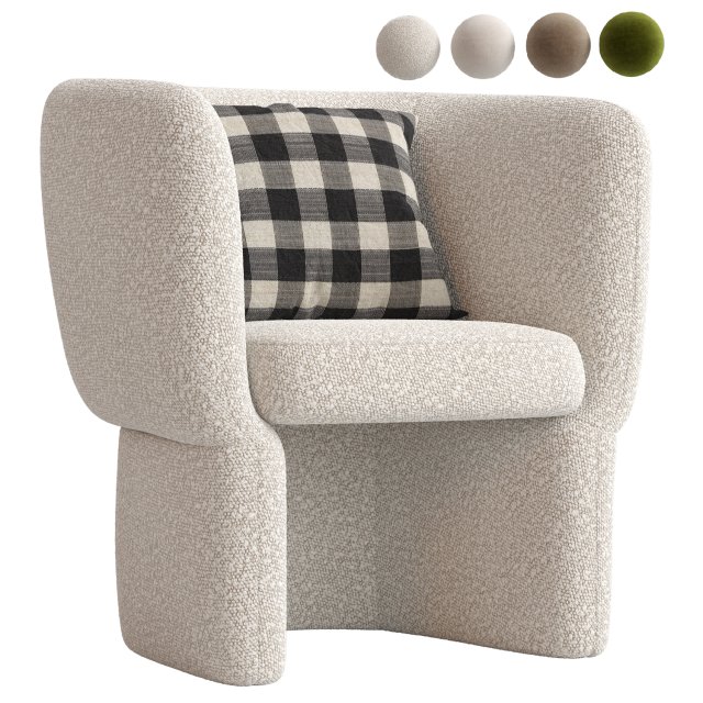 Fiona Chair 3D 模型 .c4d .max .obj .3ds .fbx .stl .blend
