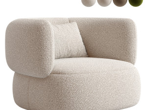 Martina swivel armchair Modelo 3D