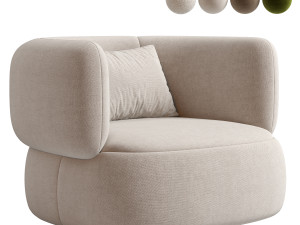 Martina swivel armchair 3D 模型