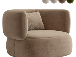 Martina swivel armchair 3D 模型
