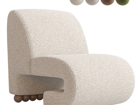 ラヤ アクセント チェア 3Dモデル