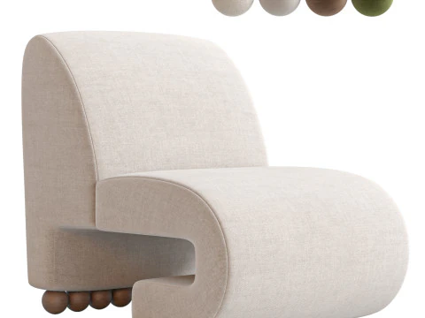 Raya Accent Chair 3D Model
