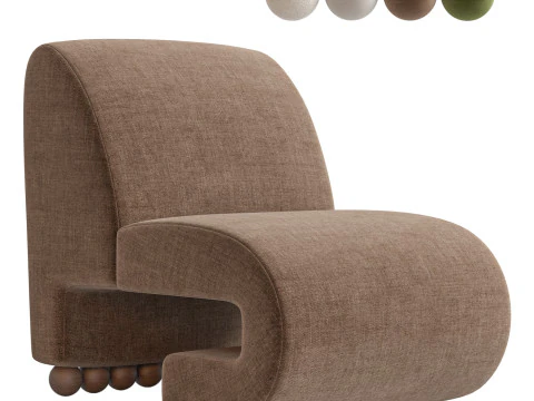 Raya Accent Chair 3D Model