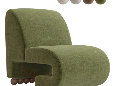 Raya Accent Chair 3D Model