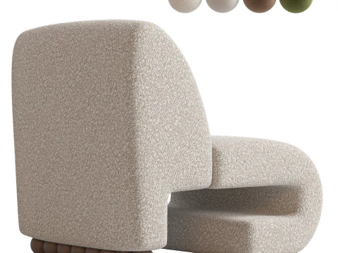 Raya Accent Chair 3D Model