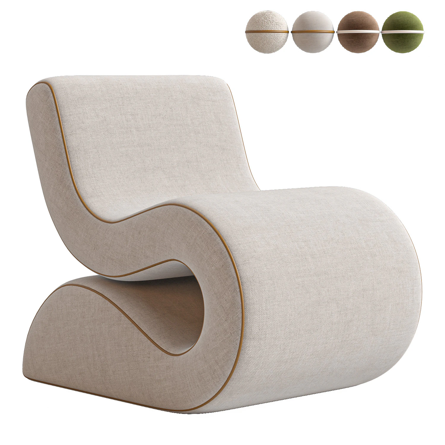 Senna Chair 3D Model .c4d .max .obj .3ds .fbx .stl .blend 