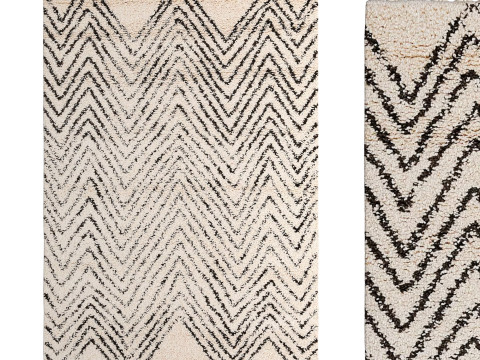 Chevron Shag Rug Modèle 3D