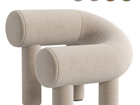 UMI Armchair By Woo Furniture 3D Model