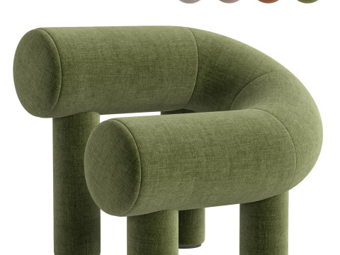 UMI Armchair By Woo Furniture 3D Model