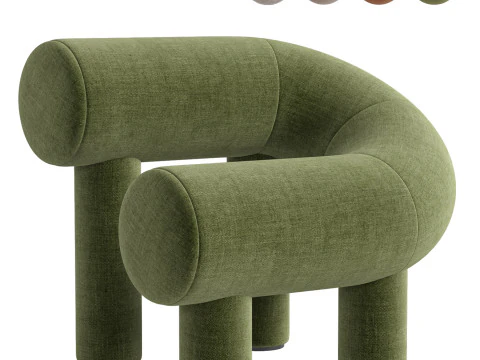 UMI Armchair By Woo Furniture 3D Model