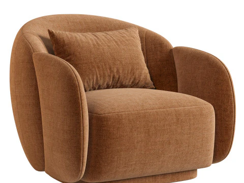 ミスティチェアクリーム 3Dモデル