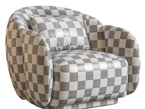 Misty Chair Cream 3D Model