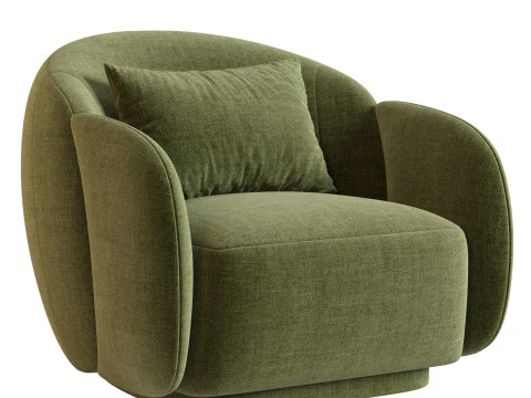 Misty Chair Cream 3D Model
