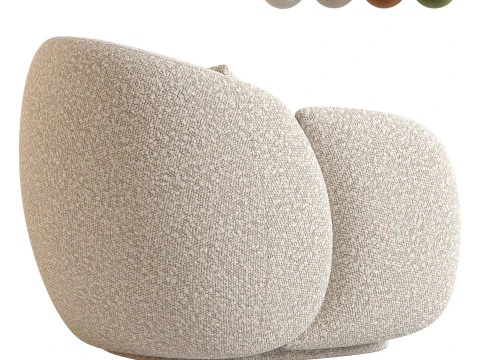 Misty Chair Cream 3D Model