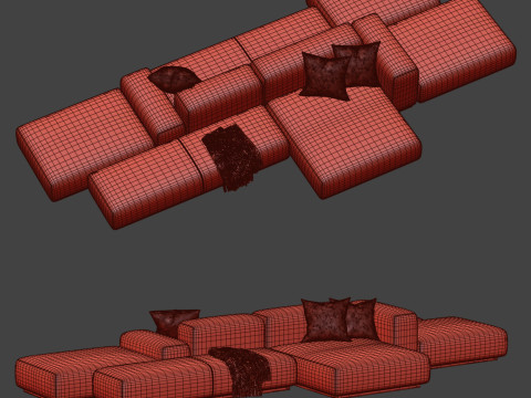 Prostoria Sofa Klaster Modular Sofa By Dasmoebel 3D Model