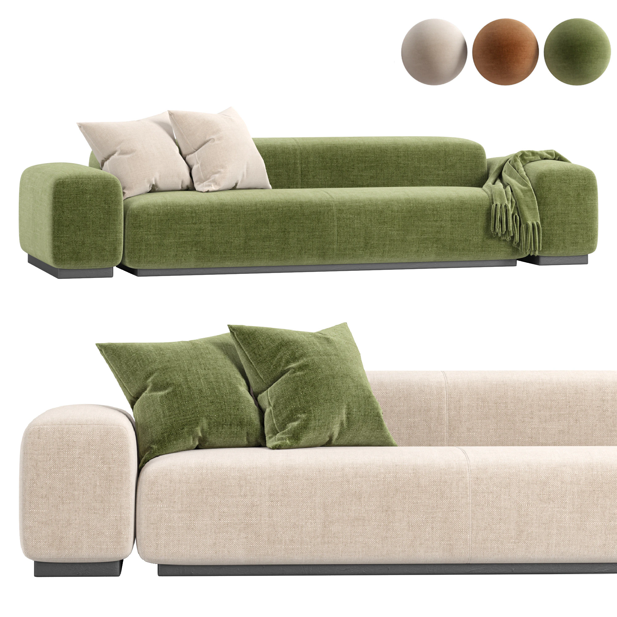 Prostoria Sofa Klaster Modular Sofa By Dasmoebel 3D Model .c4d .max .obj .3ds .fbx .stl .blend