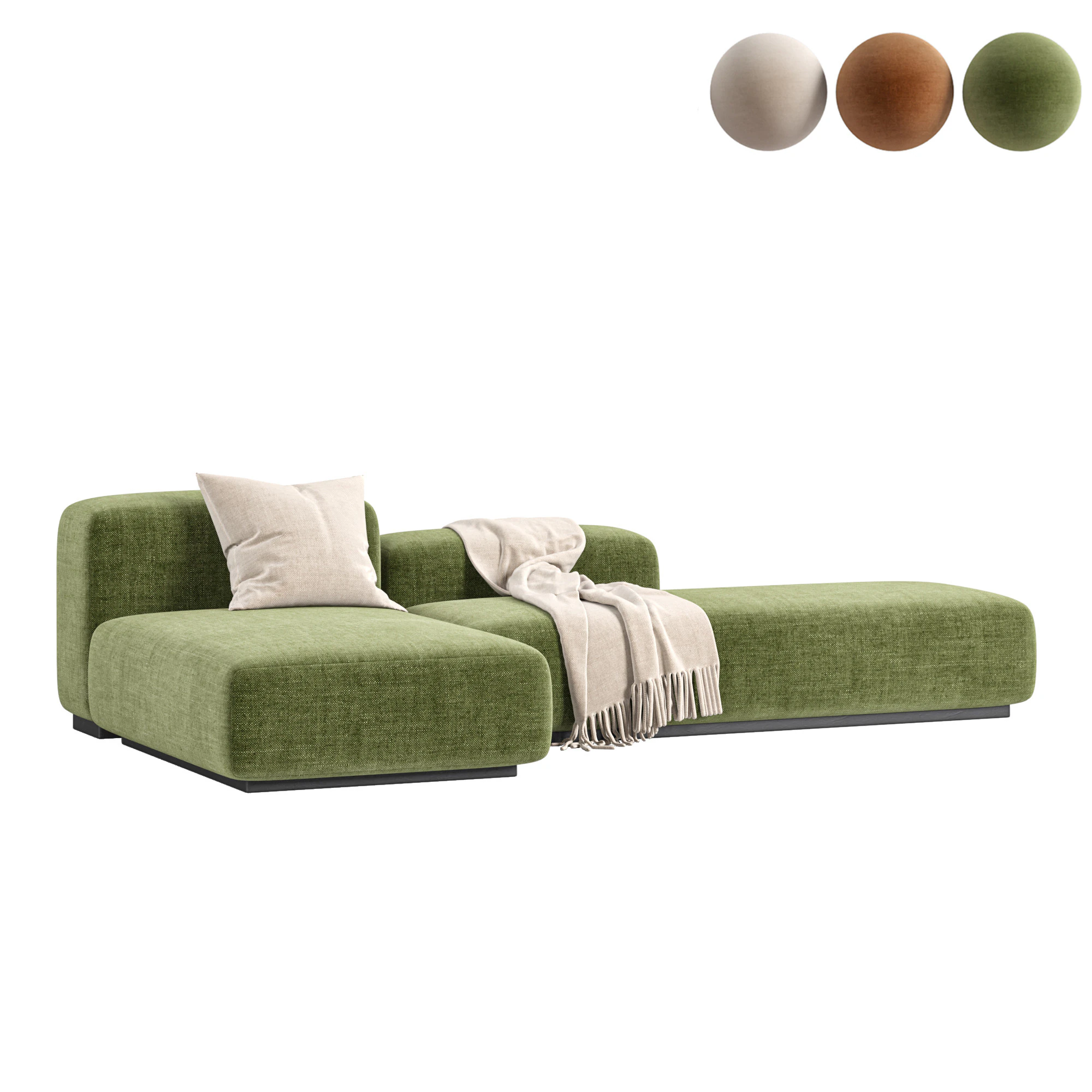 Prostoria Sofa Klaster Modular Sofa By Dasmoebel 3D Model .c4d .max .obj .3ds .fbx .stl .blend