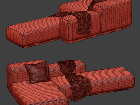 Prostoria Sofa Klaster Modular Sofa By Dasmoebel Modello 3D