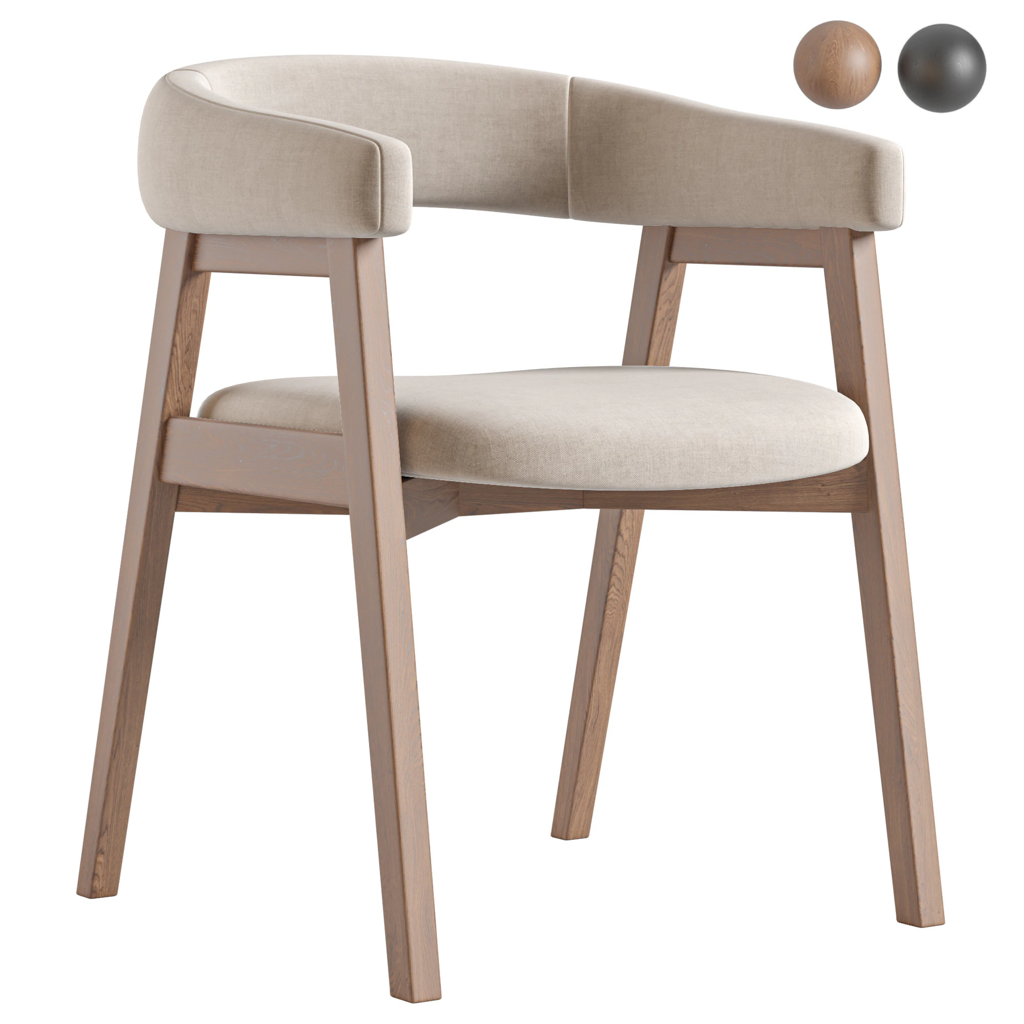 Darcey Arm Chair by Wayfair 3D Model .c4d .max .obj .3ds .fbx .stl .blend 