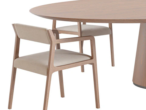Dante Chair and MATERIC Table By Porro 3D Model