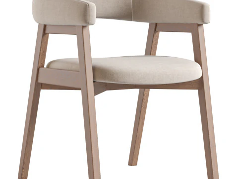 Round Pedestal Dining Table and Darcey Arm Chair by Wayfair 3D Model