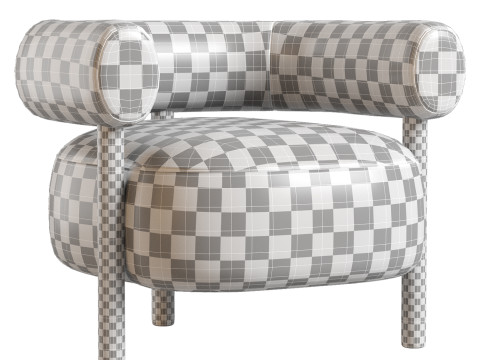 Boston Snow Boucle Chair 3D Model