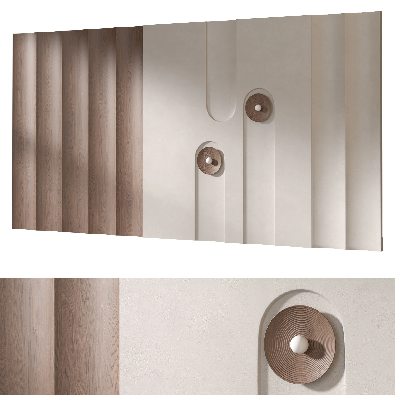 Headboard 3d Wall Panel 04 3D Model .c4d .max .obj .3ds .fbx .stl .blend